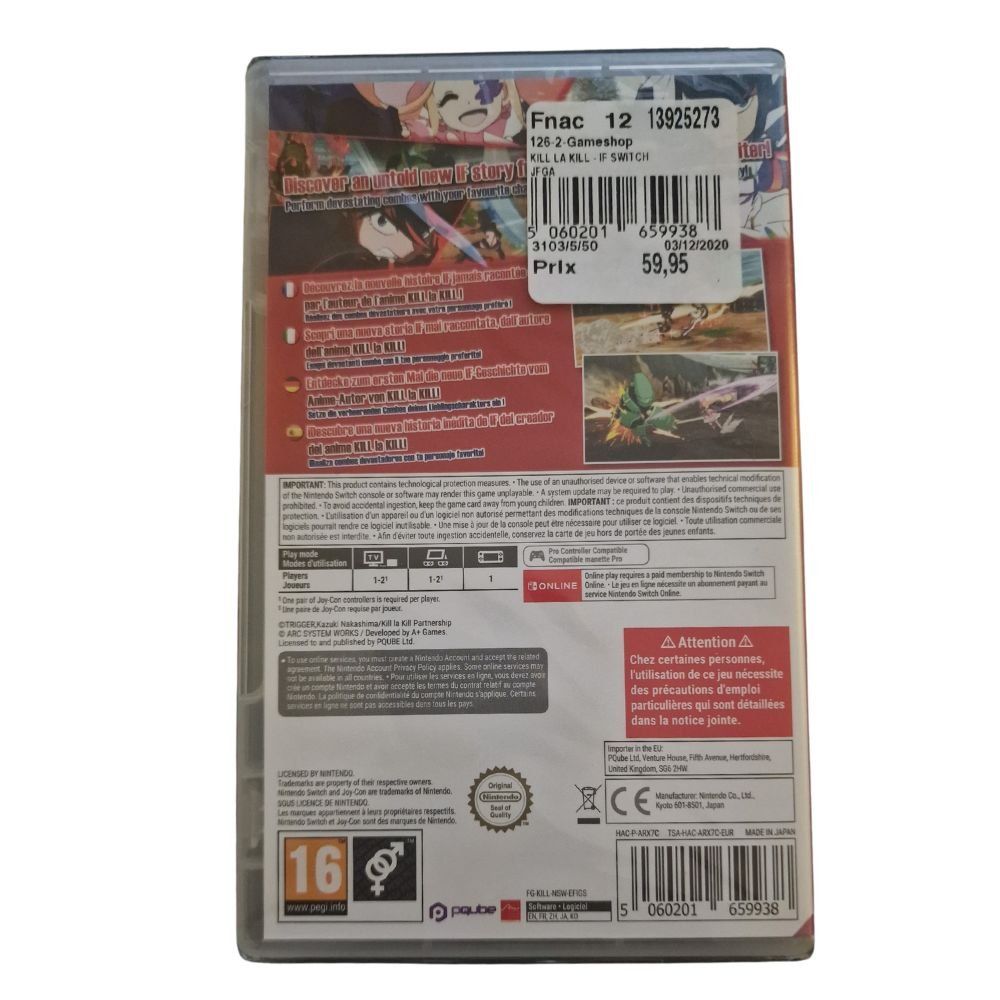 Spiele: Kill la Kill Nintendo Switch Sealed – Neu und originalverpackt aus Genève von Cardtreasure 1