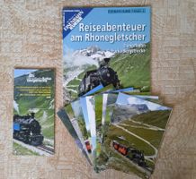 Konvult Furkabahn: Eisenbahn Kurier,  Doppelkarten, Prospekt