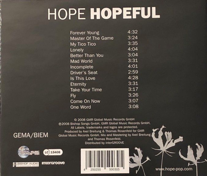 CD: Hope - Hopeful – Usato da Grüningen venduto da azulverde 1