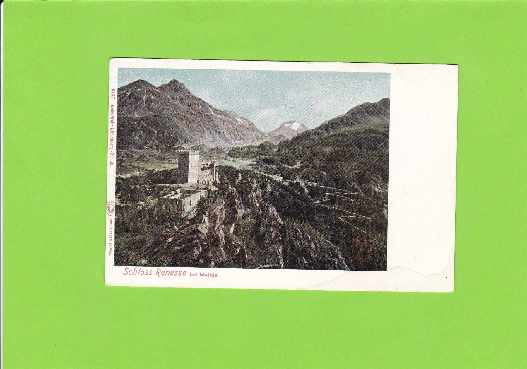 Cartoline postali: Schloss Renesse bei Maloja – Usato da St. Peterzell venduto da neckertal