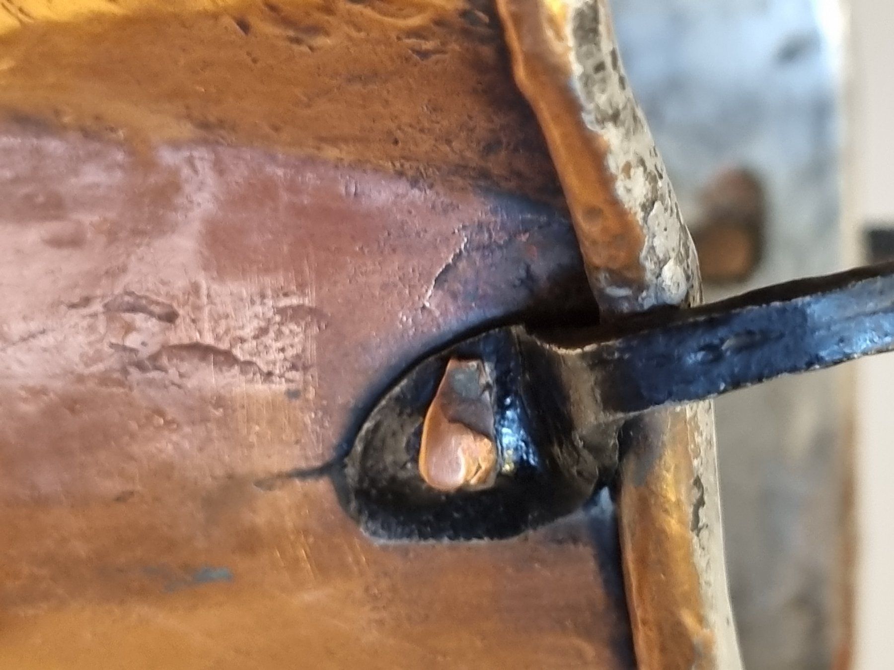 Pentole: Antiker Kupferkessel mit Deckel um 1900 – Usato da Scharnachtal venduto da devin03 1