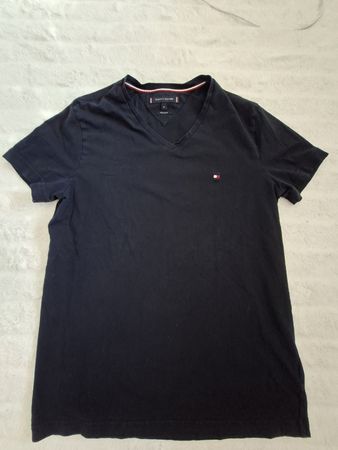 T-shirt Tommy Hilfiger bleu col V taille M 8