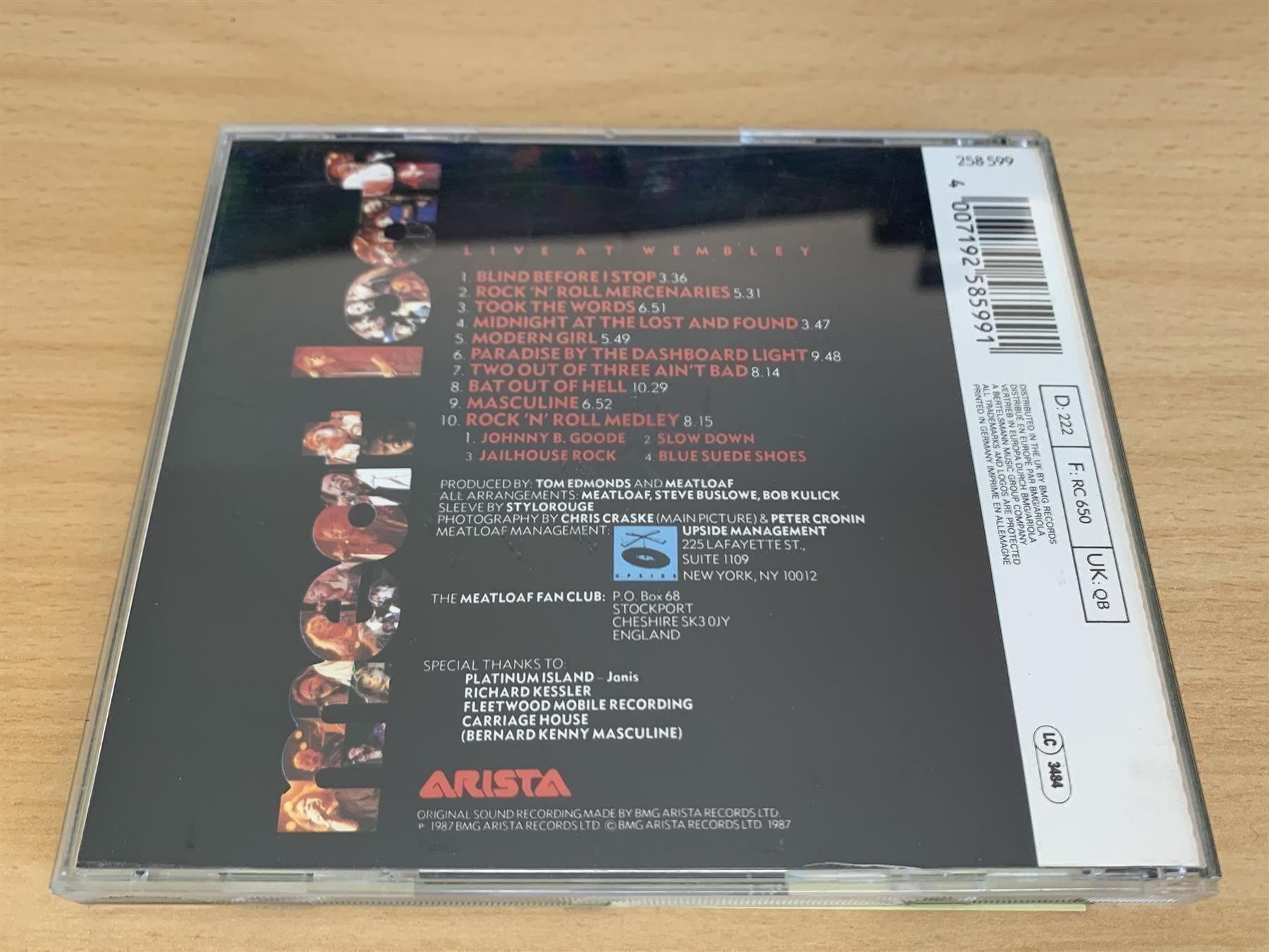CD: Meat Loaf – Live – Usato da Rikon im Tösstal venduto da Alpenmutz 1