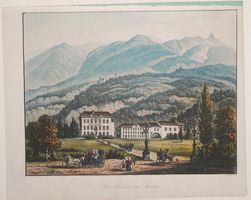 Saxon altkolorierte Aquatinta von Weber 1854