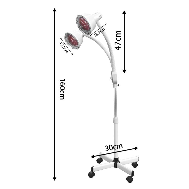ACROSSPART 275W Infrarot Therapie Lampe - 360° Rotlichtlampe Mit Ständer Für Muskelentspannung