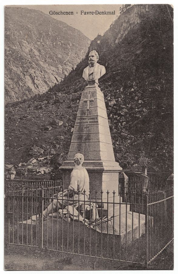 Cartoline postali: Göschenen, Favre-Denkmal – Usato da Frauenfeld venduto da POML