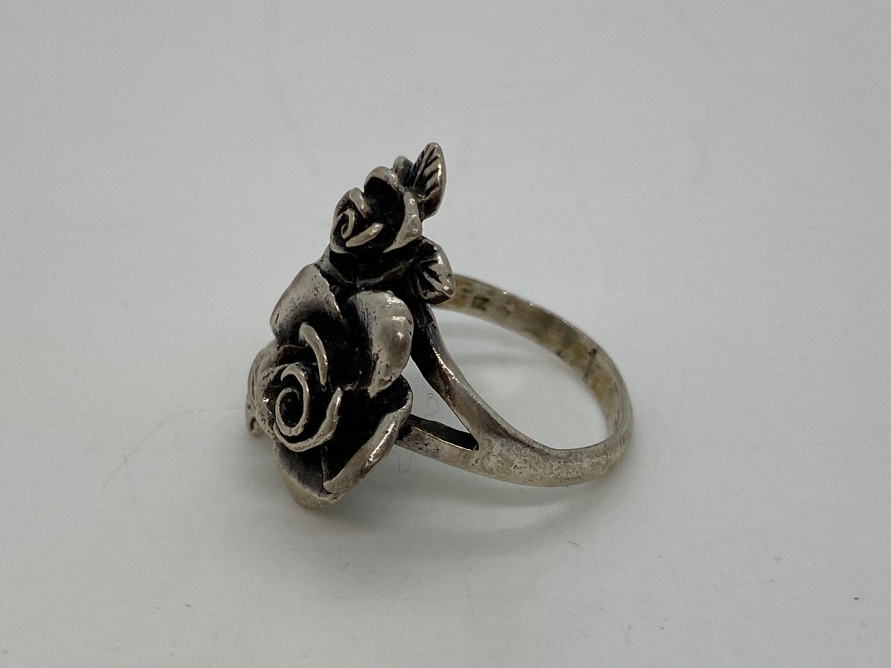 Ringe: ROSEN Ring Gr. 54 22x18mm 925 Silber /// E402 – Gebraucht aus Bern von  1