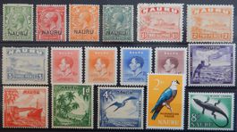 Nauru British Lot mit alten Werten