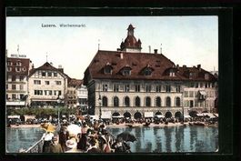 Luzern, Geschäftigkeit auf dem Wochenma