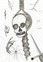 Surreale Zeichnung: Death
