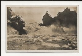 AK ca. 1940 Rheinfall mit viel Wasser