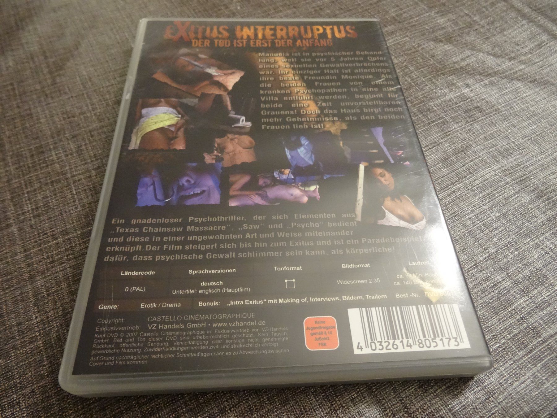 Tutti i DVDs: DVD Exitus Interruptus Special Edition 2 Disc – Usato da Olten venduto da Disc-Verkauf 2