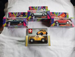 Spielzeugautos, vintage PTT, Feuerwehr