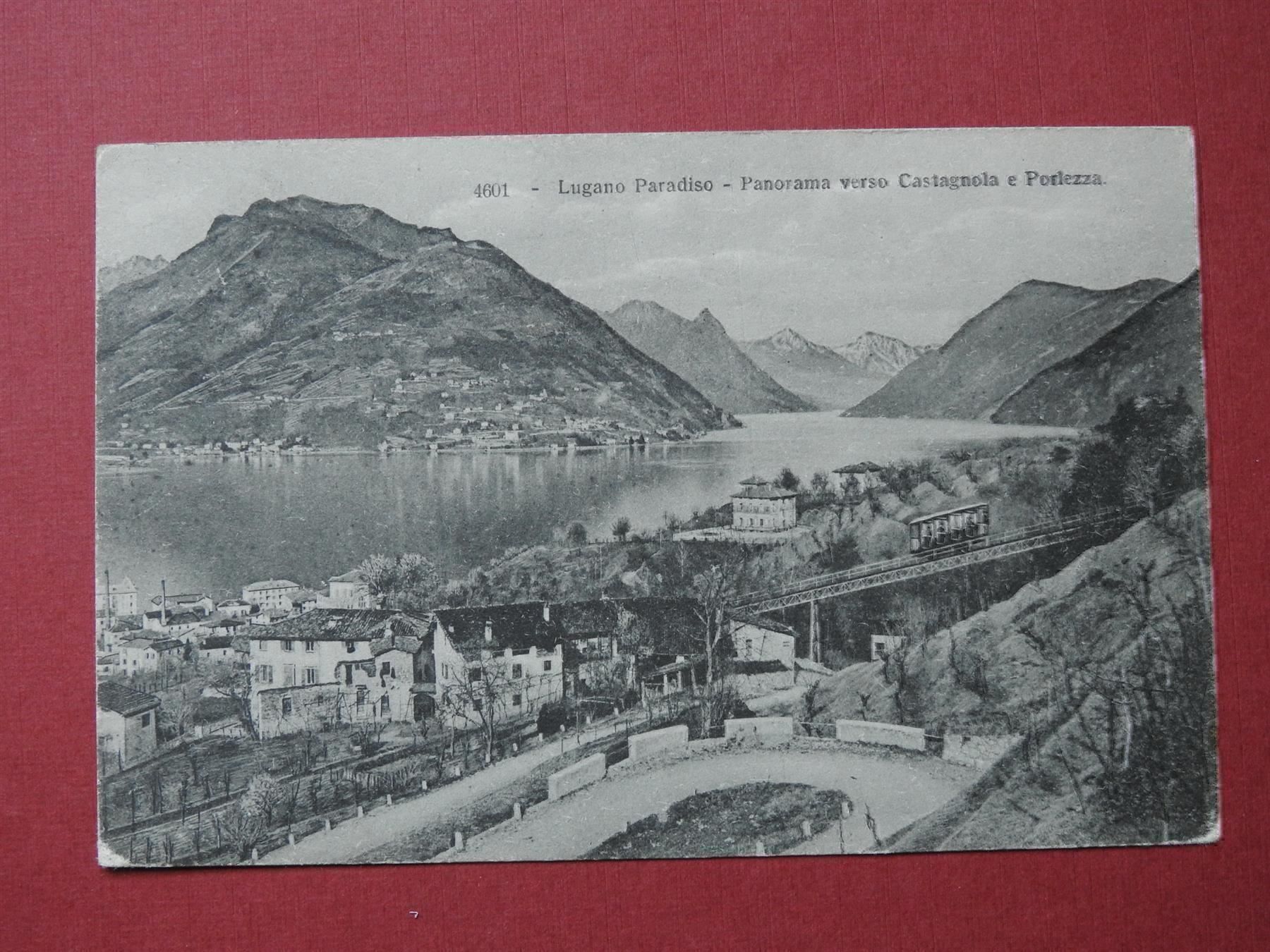 Cartoline postali: LUGANO Paradiso Casttagnola e Porlezza – Usato da Rain venduto da 999-800-K