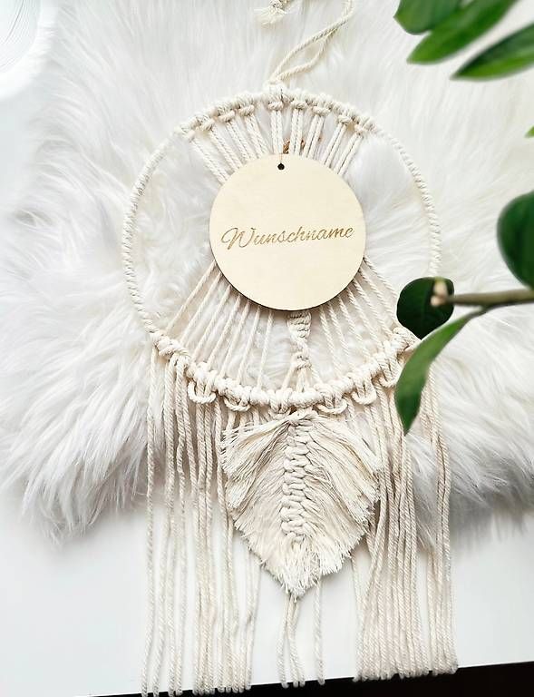 Tutte le decorazioni: Boho makramee Traumfänger personalisiert  – Usato da Glis venduto da KubEmma.ch