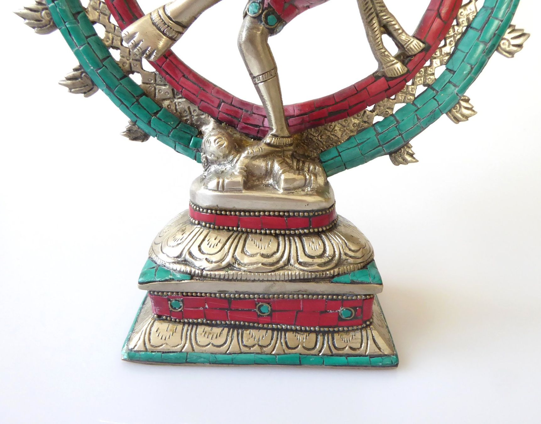 Statuette: Messing-Figur versilbert - Shiva Nataraj – Nuovo e nell'imballaggio originale da Mauren venduto da Yeelen 7