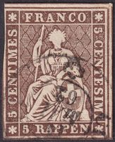 Strubel: 22G (22B4), mit Orts-Stempel vom 14.MAI.1862