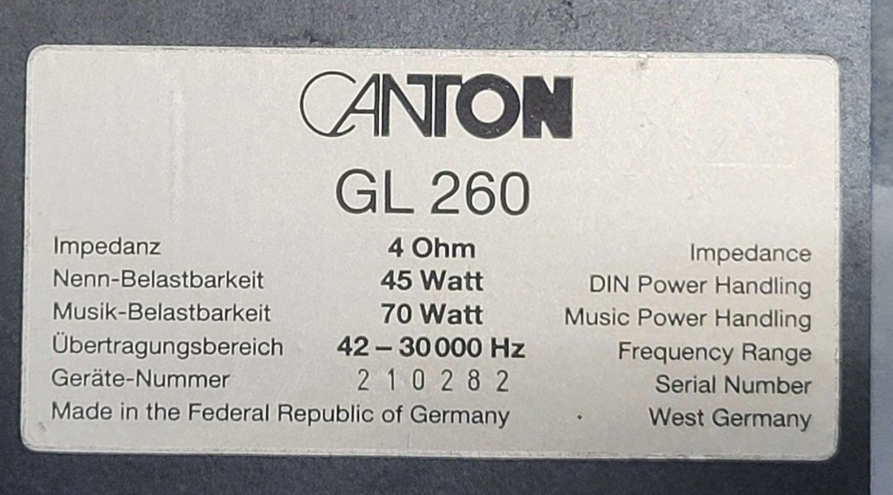 Canton Casse acustiche: 2 Lautsprecher Canton GL260 – Usato da Cudrefin venduto da GalliumRicardo 8