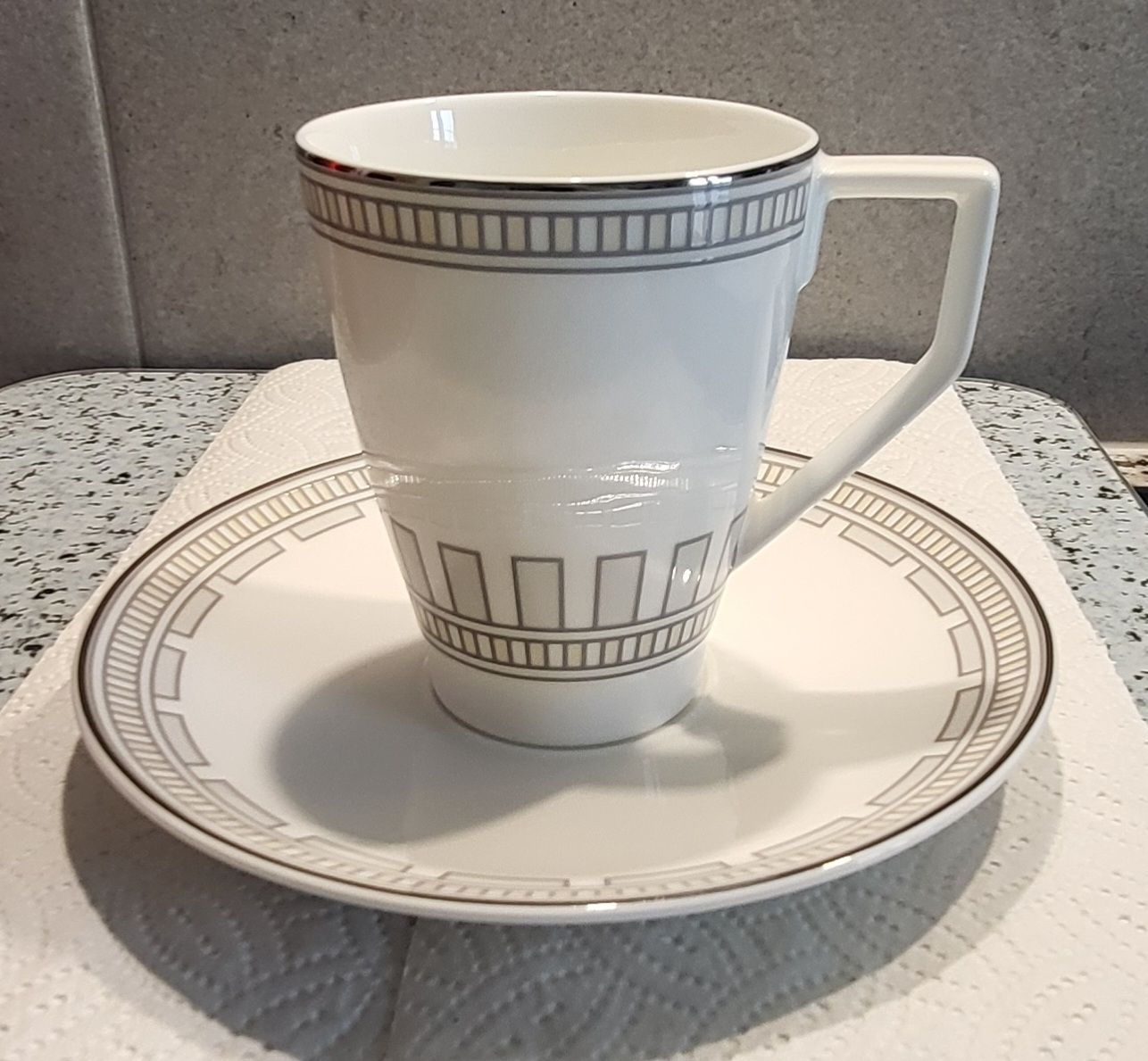 Villeroy & Boch Set di piatti: Villeroy & Boch Geschirrset mit Platin Rand – Nuovo e nell'imballaggio originale da Riehen venduto da roma25SA 4
