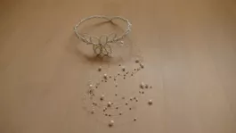 HAARSCHMUCK HEADDRESS HOCHZEIT COIFFE PRONUPTIA KOPFSCHMUCK