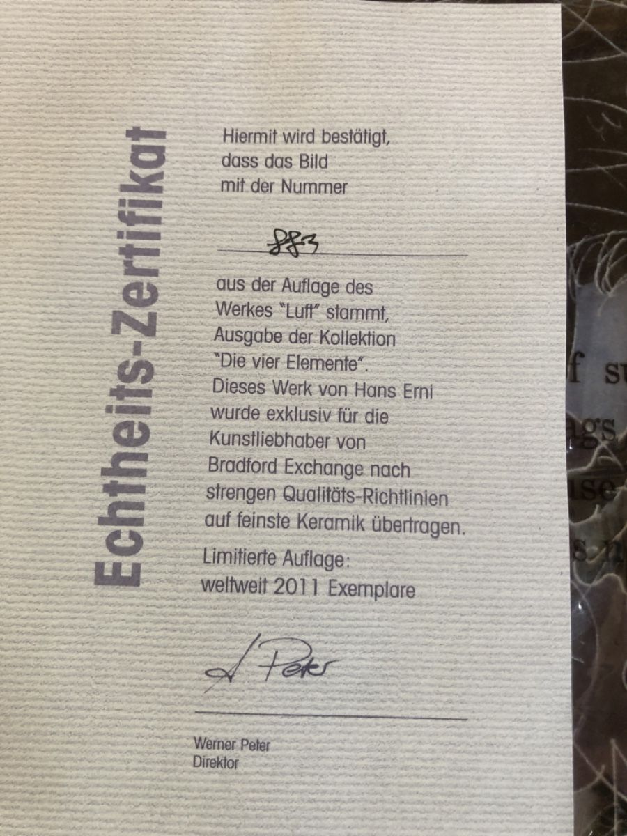 Foto & Immagini: Erni Bild Thema Luft aus Keramik – Nuovo (secondo la descrizione) da Grenchen venduto da nethy 2