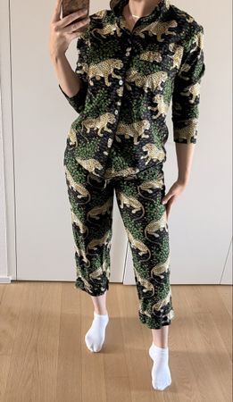Printfresh Pyjama Pajama Set Bagheera S 36 Leo print wie neu