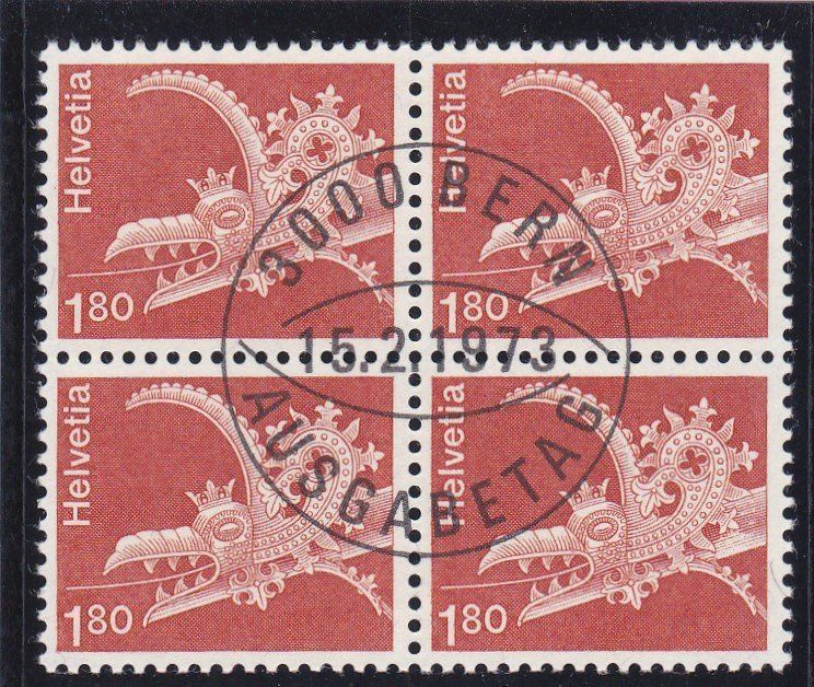 Alle Briefmarken: ET 4er Block Kunsthandwerk 1973 – Neu (gemäss Beschreibung) aus Schliern b. Köniz von joni20 2