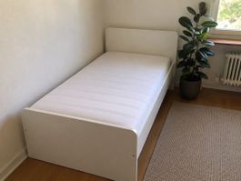 Einzelbett 90 × 200 cm inkl. LÖNSET Lattenrost & Matratze