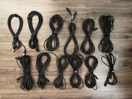 Diverse XLR- und Klinken Kabel