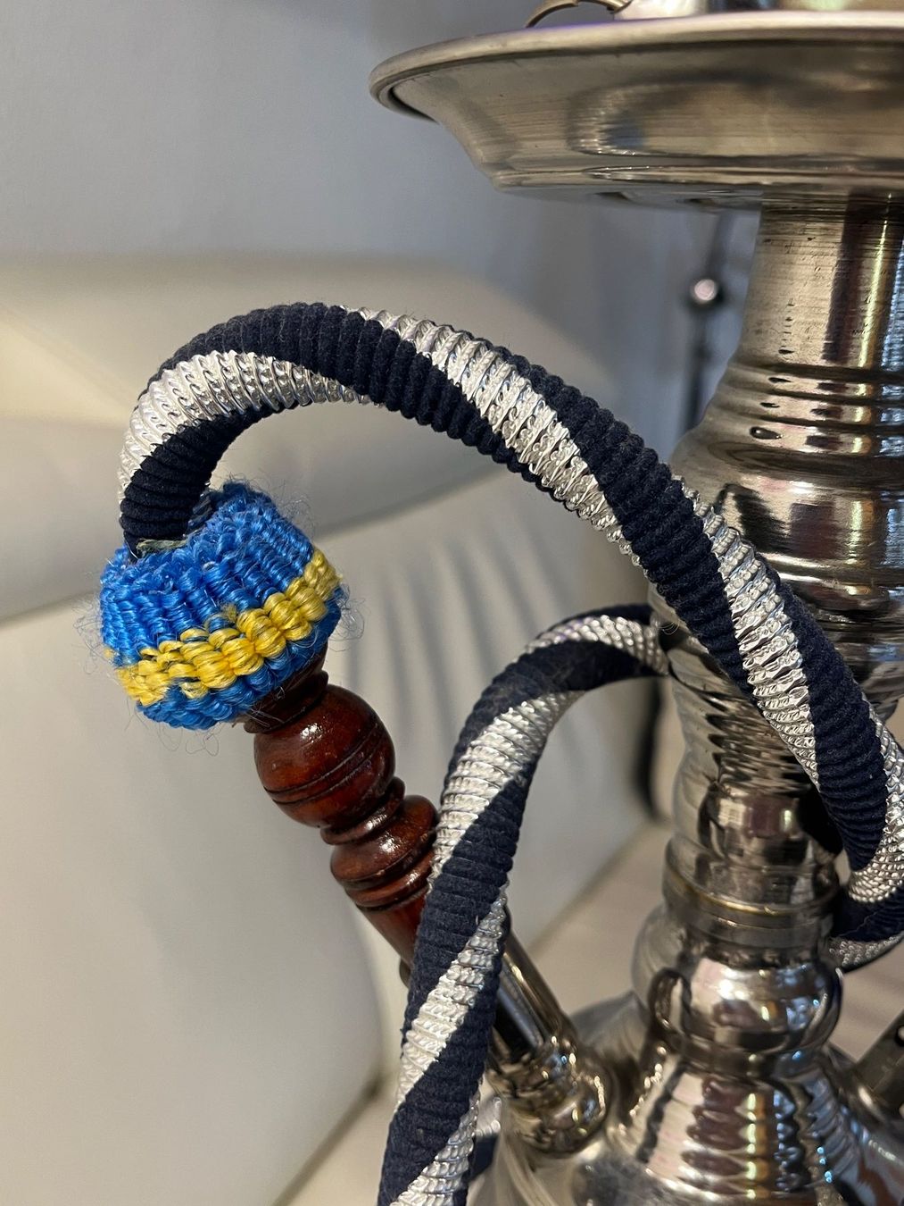 Narghilé: Shisha Wasserpfeiffe neu Blau/silber – Nuovo (secondo la descrizione) da Roggwil TG venduto da Jolivon63 3