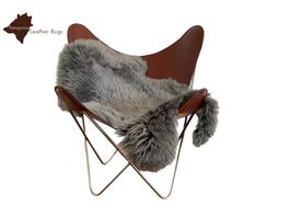 Lammfell Teppich Grey