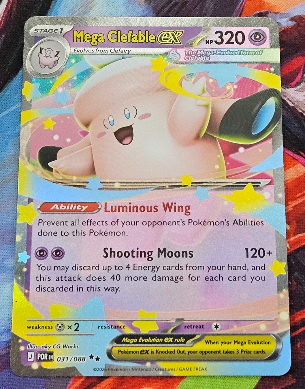 Pokémon Carte collezionabili: Pokemon Mega Clefable EX 031/088 Perfect Order EN – Nuovo (secondo la descrizione) da Cousset venduto da VstarCards
