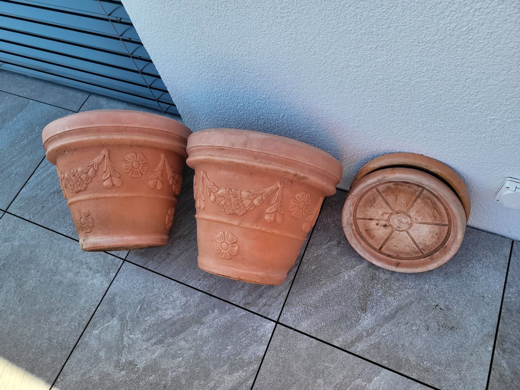 Vasi per fiori: 2 Terracotta-Imitation Blumentöpfe – Usato da Rümlang venduto da Turrin 6