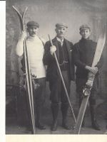 Motivkarte Skifahrer ca. 1980