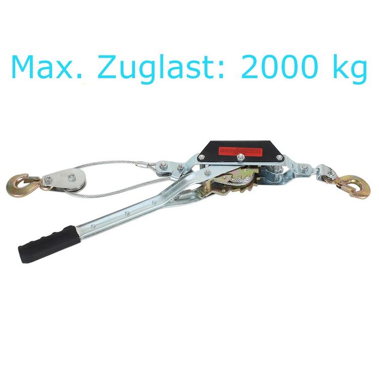 XPOtool Flaschenzug 180kg 20m Handseilwinde Seilzug Umlenkrolle Universalseilzug