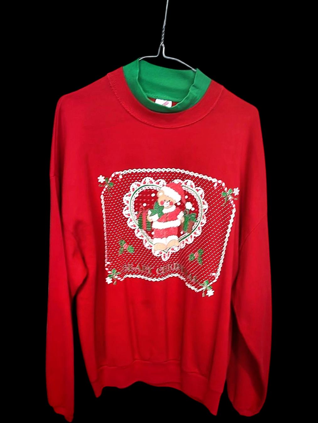 Maglioni & Felpe: Vintage Jerzees Weihnachtspullover mit Weihnachtsmann-Motiv – Usato da Zug venduto da vinokilo 1