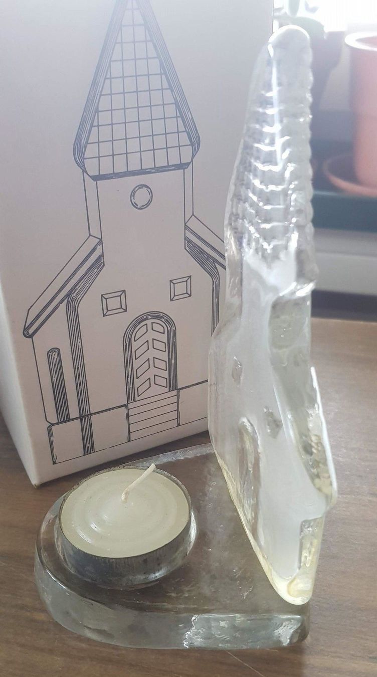 Portacandele: Kerzenhalter Kirche Glas – Usato da Mörschwil venduto da wunderkiste44 2