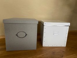 Weisse Boxen Karton zu Ikea Regal, einzeln erhältlich
