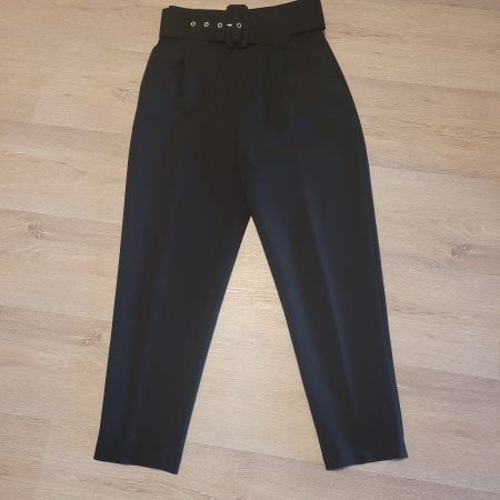 elegante schwarze Damenhose 7/8, Gr. 36