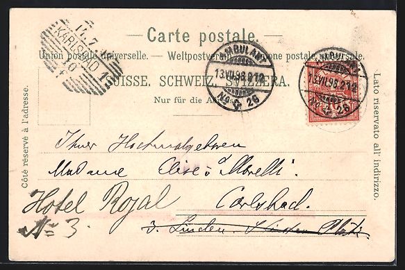 Cartoline postali: Litho Chur, Totalansicht, Passugg-Quelle – Usato da Berlin venduto da bartko-reher 1