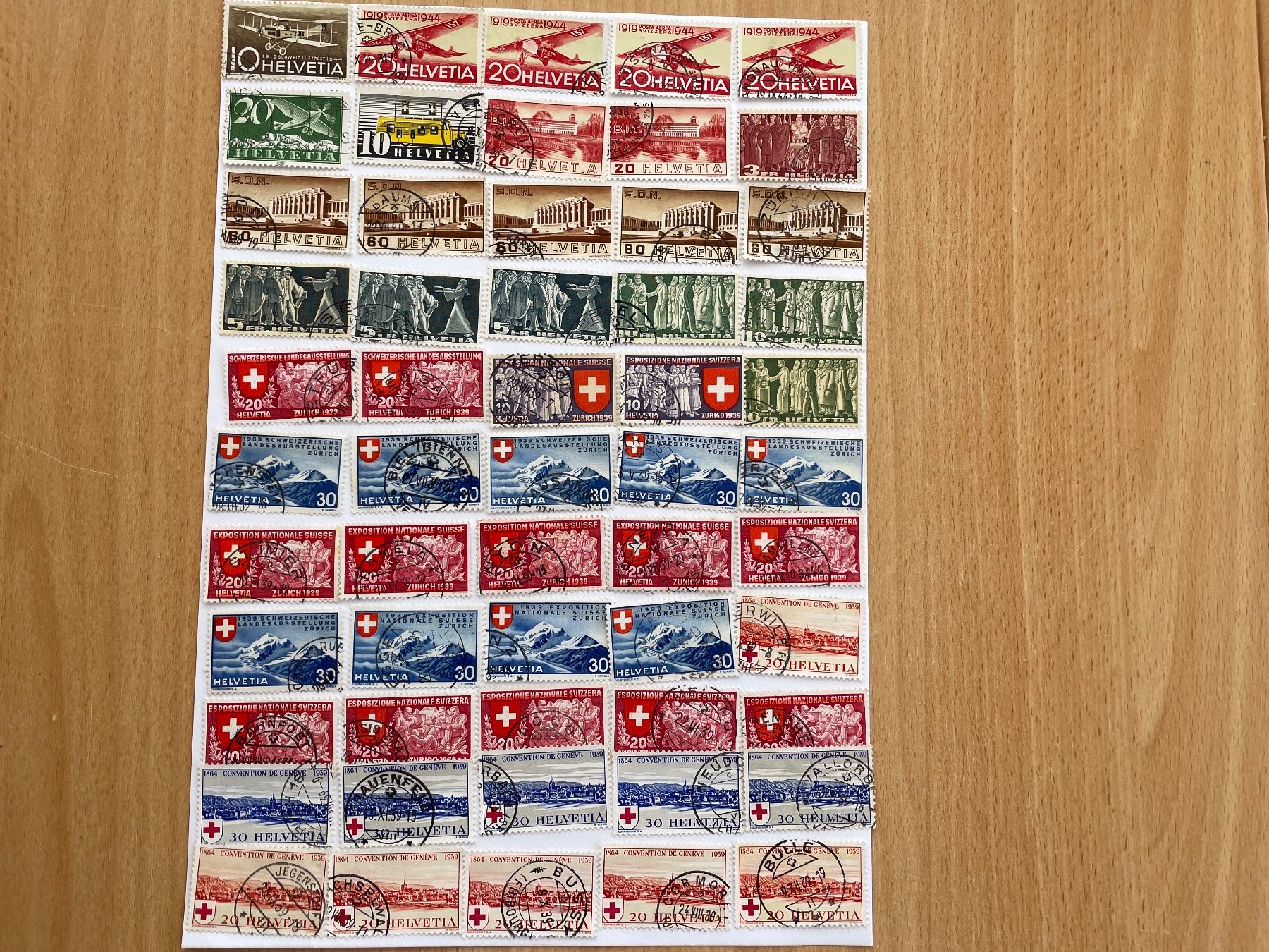 Alle Briefmarken: 55 timbres BELLES OBLIT. dès 10.- – Gebraucht aus Sonceboz-Sombeval von Comment2