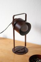 Vintage Tischlampe Braun Metall Mid Century Retro 70er Stil
