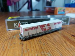 2 "Schöni Transport" Container auf R-w Tragwagen von Kato