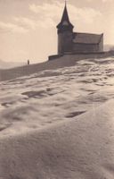 Paysage en hiver, église. Photo ??? (Kapelle Davos ??)