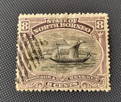 Nordborneo alte briefmarke