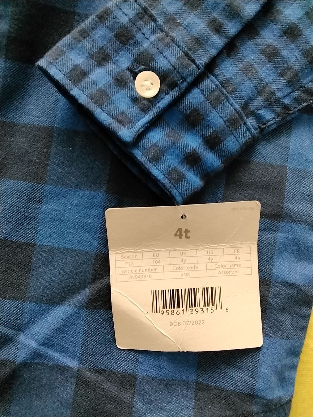 Camicie, T-shirt & Polo: Carter's Hemd kariert Gr. 104 – Nuovo e nell'imballaggio originale da Balterswil venduto da Meerdeern 3
