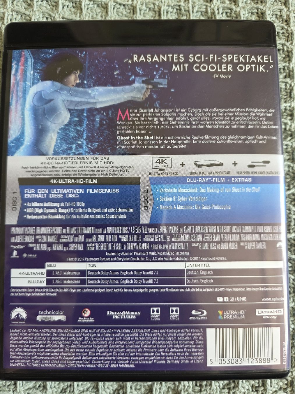 Tutti i DVDs: Ghost in the Shell - 4K UltraHD + Blu-ray – Usato da Ellikon a d Thur venduto da razzorblog 1