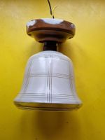 Vintage Deckenlampe mit Glas Schirm - Top Zustand!