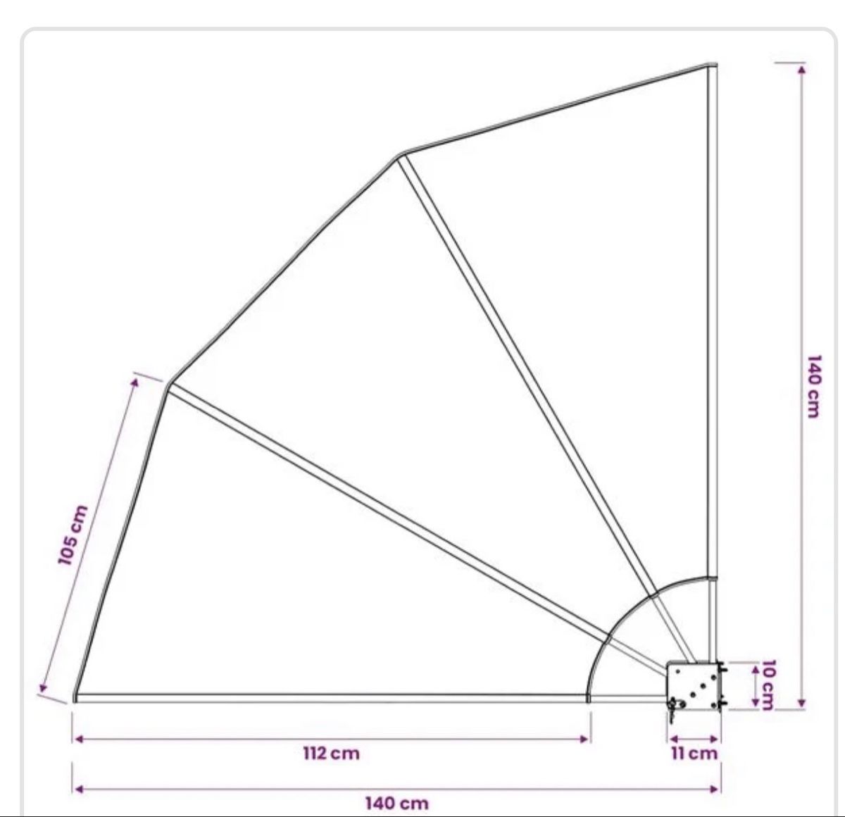 Vidaxl Parasols: Sonnenschutz Fächer – Neuf avec emballage d'origine à Maur par Hausi5 5