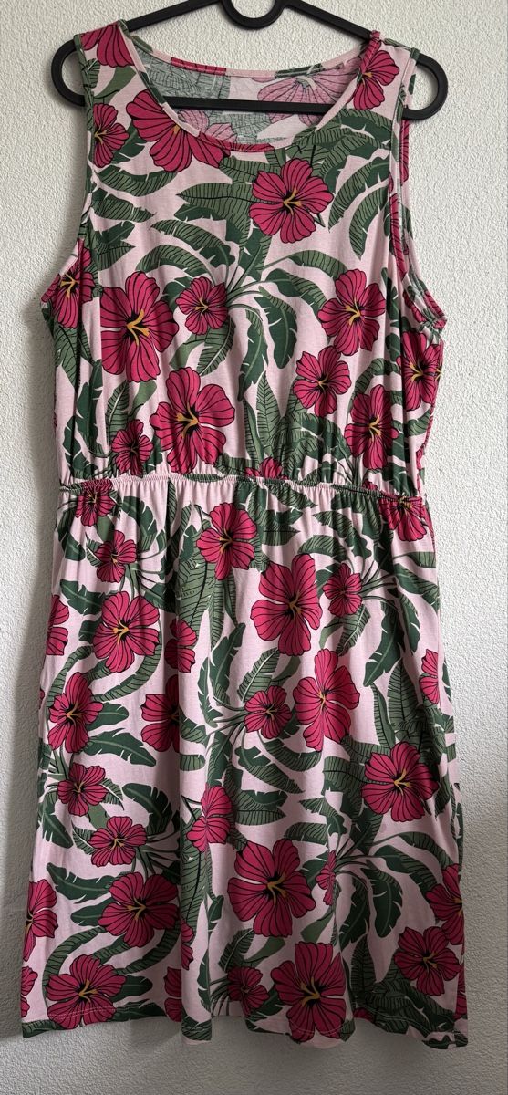 Vestiti: Kleid ärmellos L, Blumenmuster Baumwolle – Nuovo (secondo la descrizione) da Lyss venduto da Sibella56
